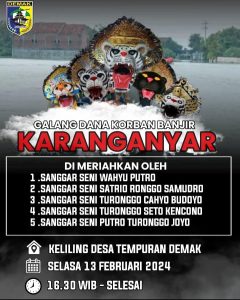 Read more about the article Galang Dana Peduli Korban Banjir Melalui Pentas Barongan